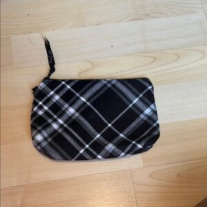thirty-one Black and White Clutch with Classic Plaid Design